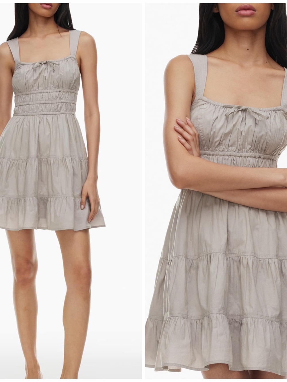 Aritzia Sunday’s Best Martine Poplin Dress in Ashen Small